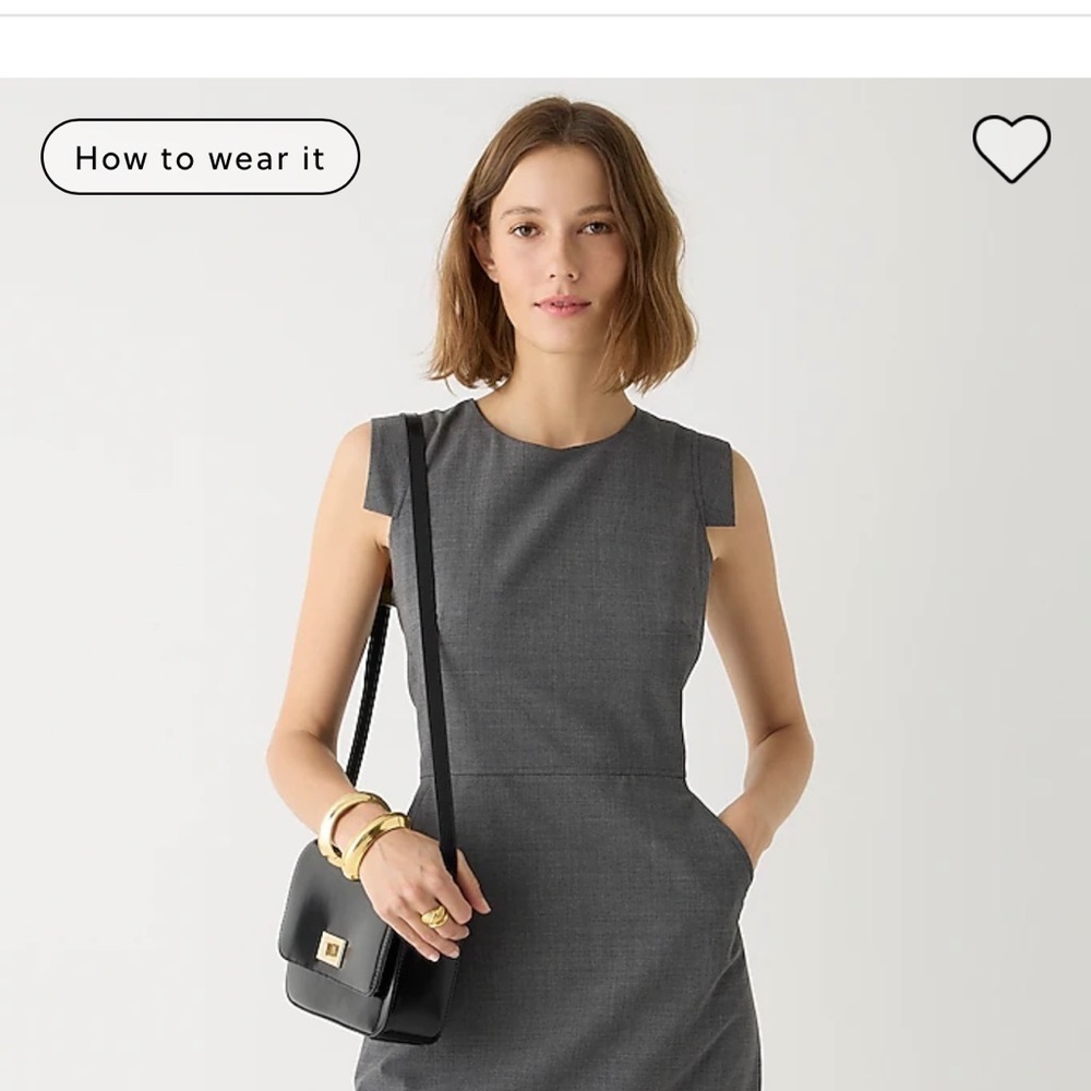 Jcrew resume dress, charcoal, NWT, size 14 - Picture 4 of 10
